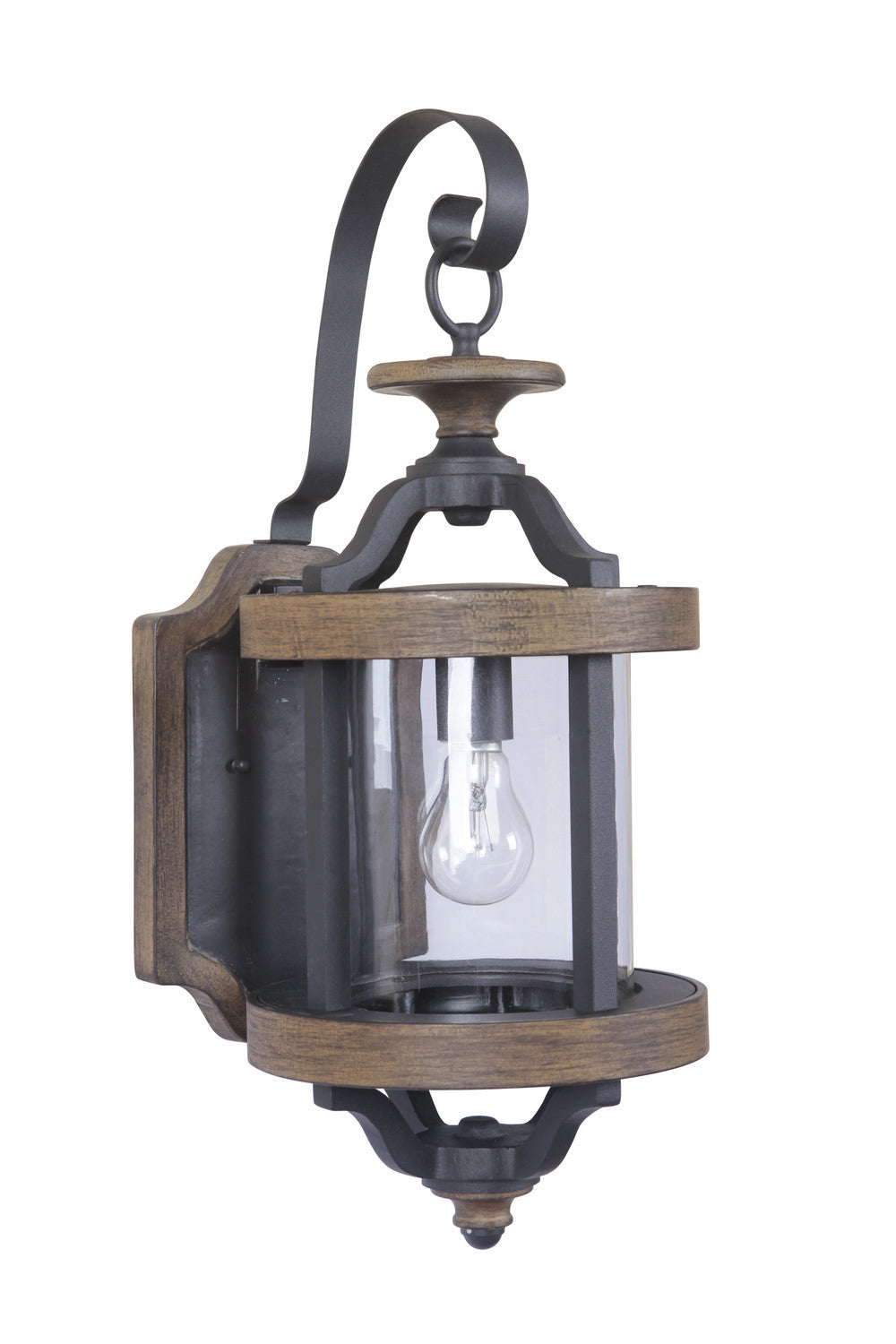 Craftmade - Z7914-TBWB - Ashwood One Light Outdoor Wall Lantern in Textured Black/Whiskey Barrel Finish - Ashwood