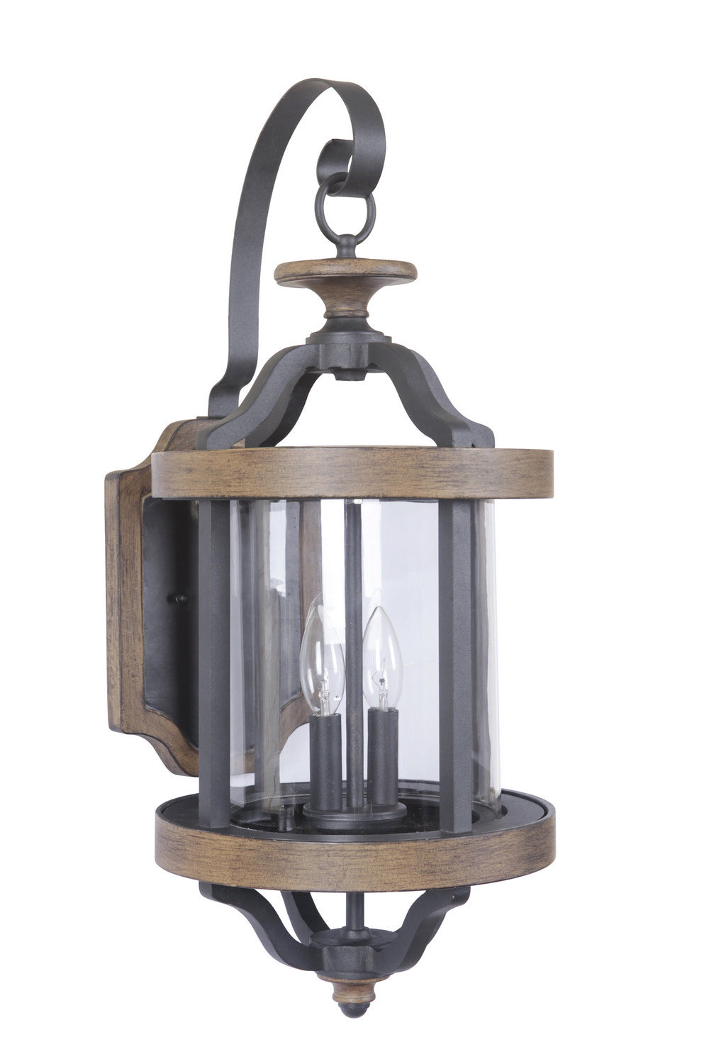 Craftmade - Z7924-TBWB - Ashwood Two Light Outdoor Wall Lantern in Textured Black/Whiskey Barrel Finish - Ashwood