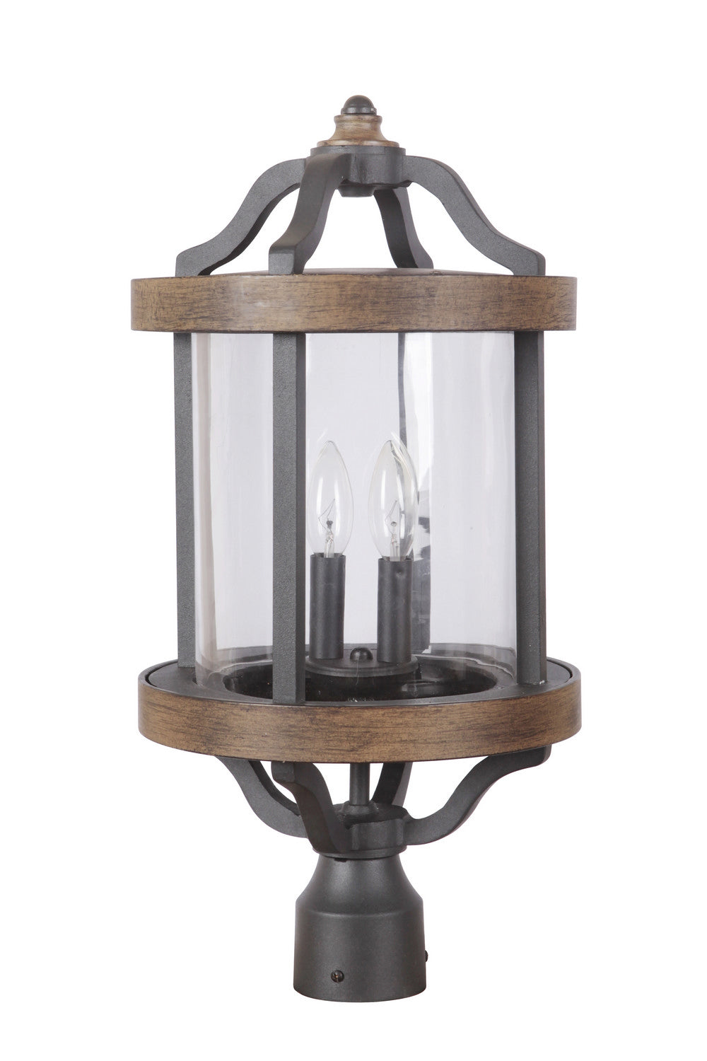 Craftmade - Z7925-TBWB - Ashwood Two Light Post Mount in Textured Black/Whiskey Barrel Finish - Ashwood