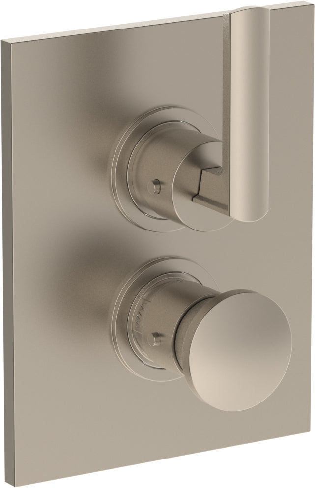 Wall Mounted Thermostatic Shower Trim With Built-In Control, 6 1/4" X 8"