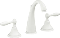 California Faucets - 6402ZBF-MWHT - 8" Widespread Lavatory Faucet with Completely Finished ZeroDrain - Matte White - Mendocino