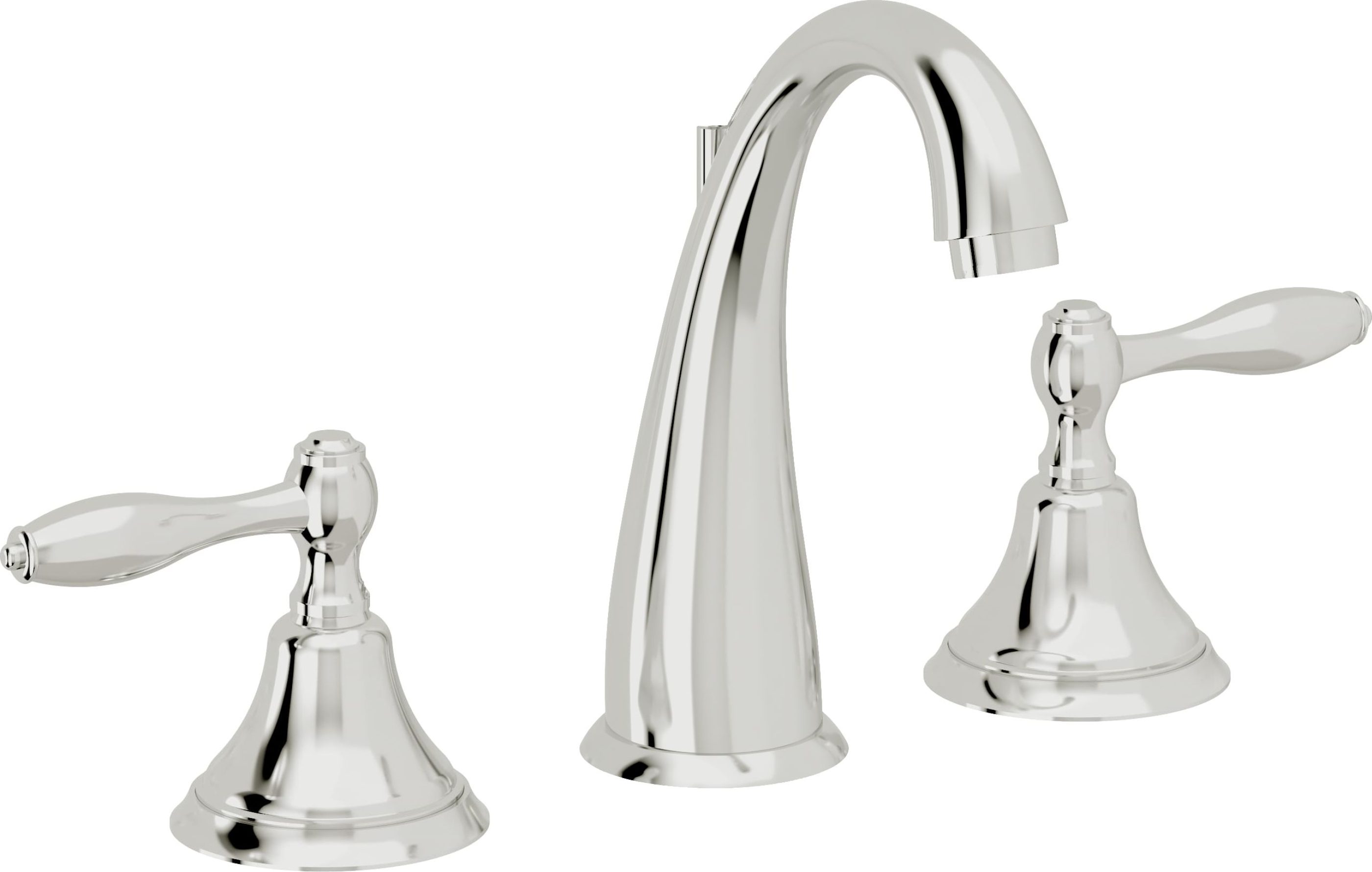 California Faucets - 6402ZB-PC - 8" Widespread Lavatory Faucet with ZeroDrain - Polished Chrome - Mendocino