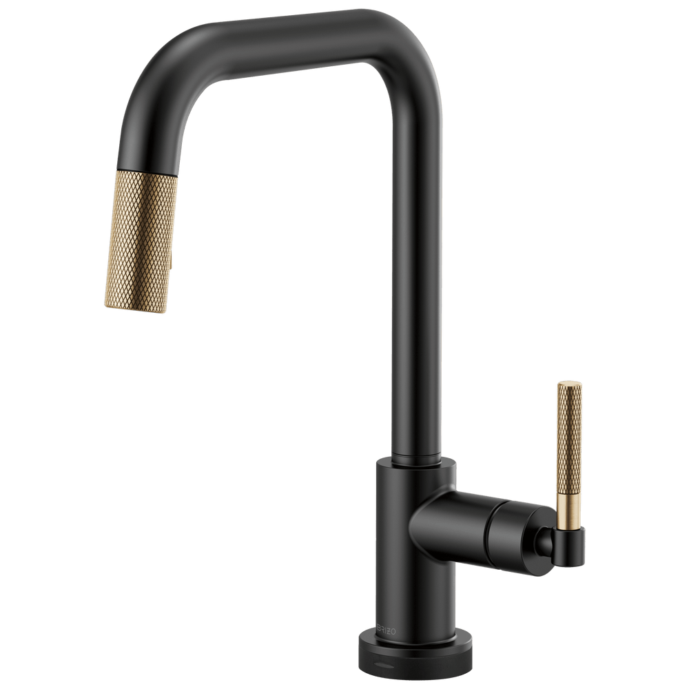 Brizo Litze®: SmartTouch® Pull-Down Kitchen Faucet with Square Spout and Knurled Handle - Maison&Co.