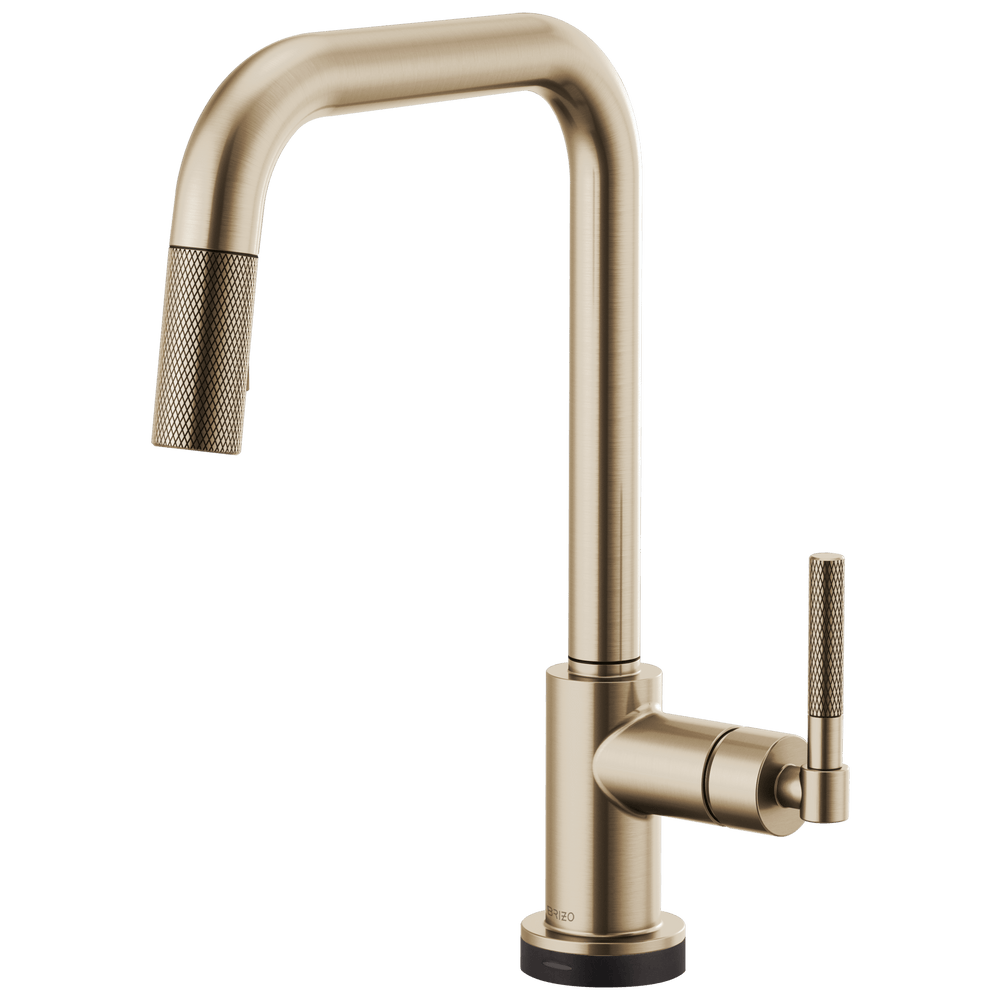 Brizo Litze®: SmartTouch® Pull-Down Kitchen Faucet with Square Spout and Knurled Handle - Maison&Co.