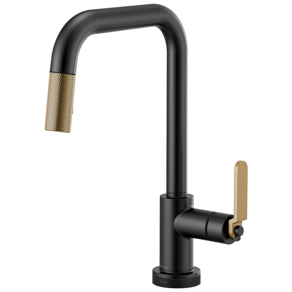 Brizo Litze®: SmartTouch® Pull-Down Kitchen Faucet with Square Spout and Industrial Handle - Maison&Co.