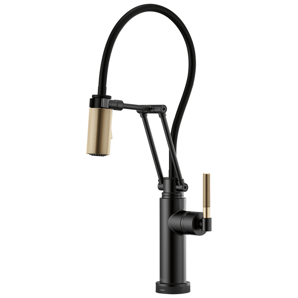 Brizo Litze®: SmartTouch® Articulating Kitchen Faucet with Knurled Handle - Maison&Co.