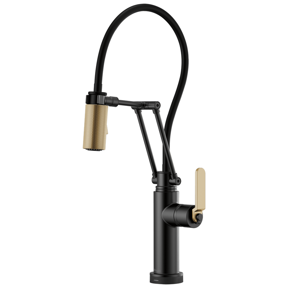 Brizo Litze®: SmartTouch® Articulating Kitchen Faucet with Industrial Handle - Maison&Co.