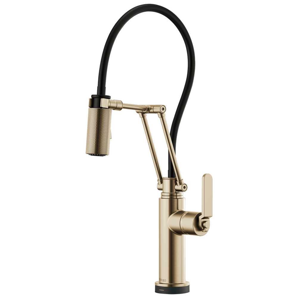 Brizo Litze®: SmartTouch® Articulating Kitchen Faucet with Industrial Handle - Maison&Co.