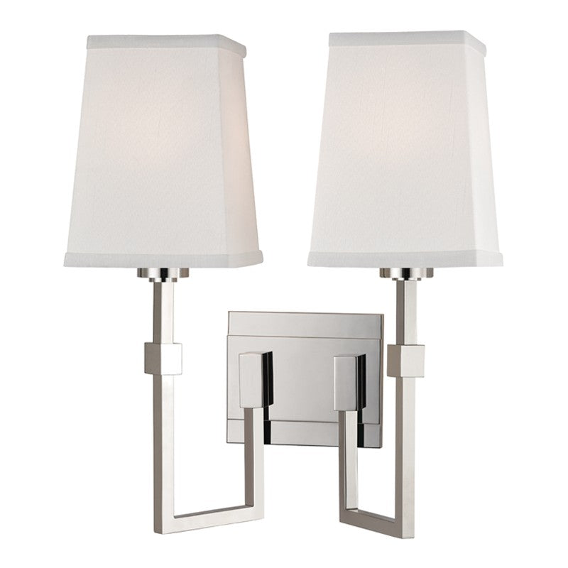 Hudson Valley - 1362-PN - Two Light Wall Sconce - Fletcher - Polished Nickel