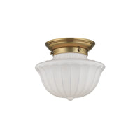 Hudson Valley - 5009F-AGB - One Light Flush Mount - Dutchess - Aged Brass