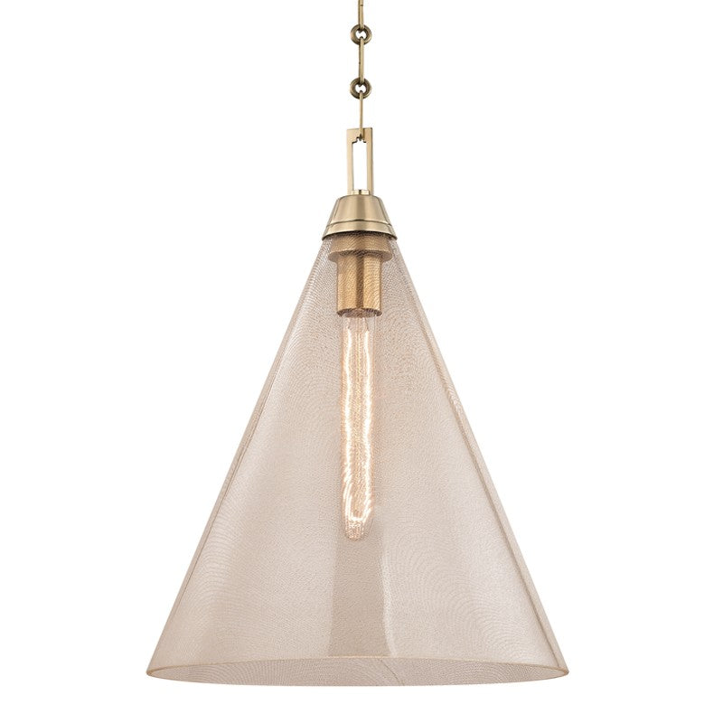 Hudson Valley - 6014-AGB - One Light Pendant - Newbury - Aged Brass