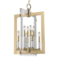 Hudson Valley - 9317-AGB - Eight Light Pendant - Wellington - Aged Brass