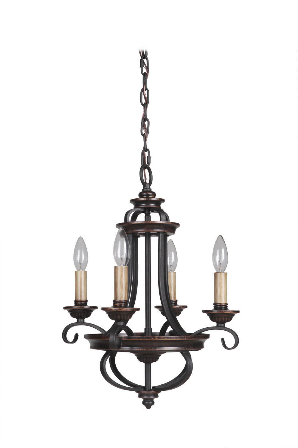 Craftmade - 38724-AGTB - Stafford Four Light Chandelier in Aged Bronze/Textured Black Finish - Stafford