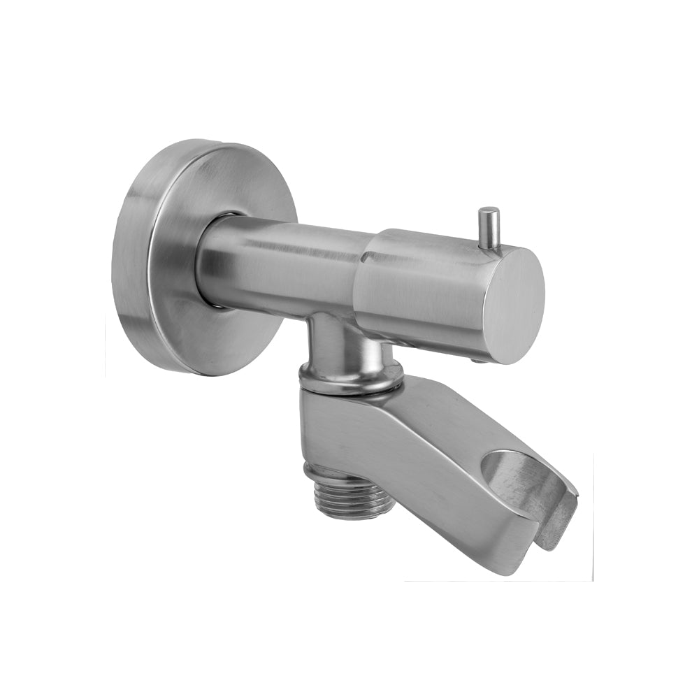 Water Supply Elbow with Built in Shut Off & Handshower Holder in Multiple Finishes