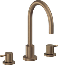 California Faucets - 6202ZBF-ABF - 8" Widespread Lavatory Faucet with Completely Finished ZeroDrain - Antique Brass Flat - Avalon