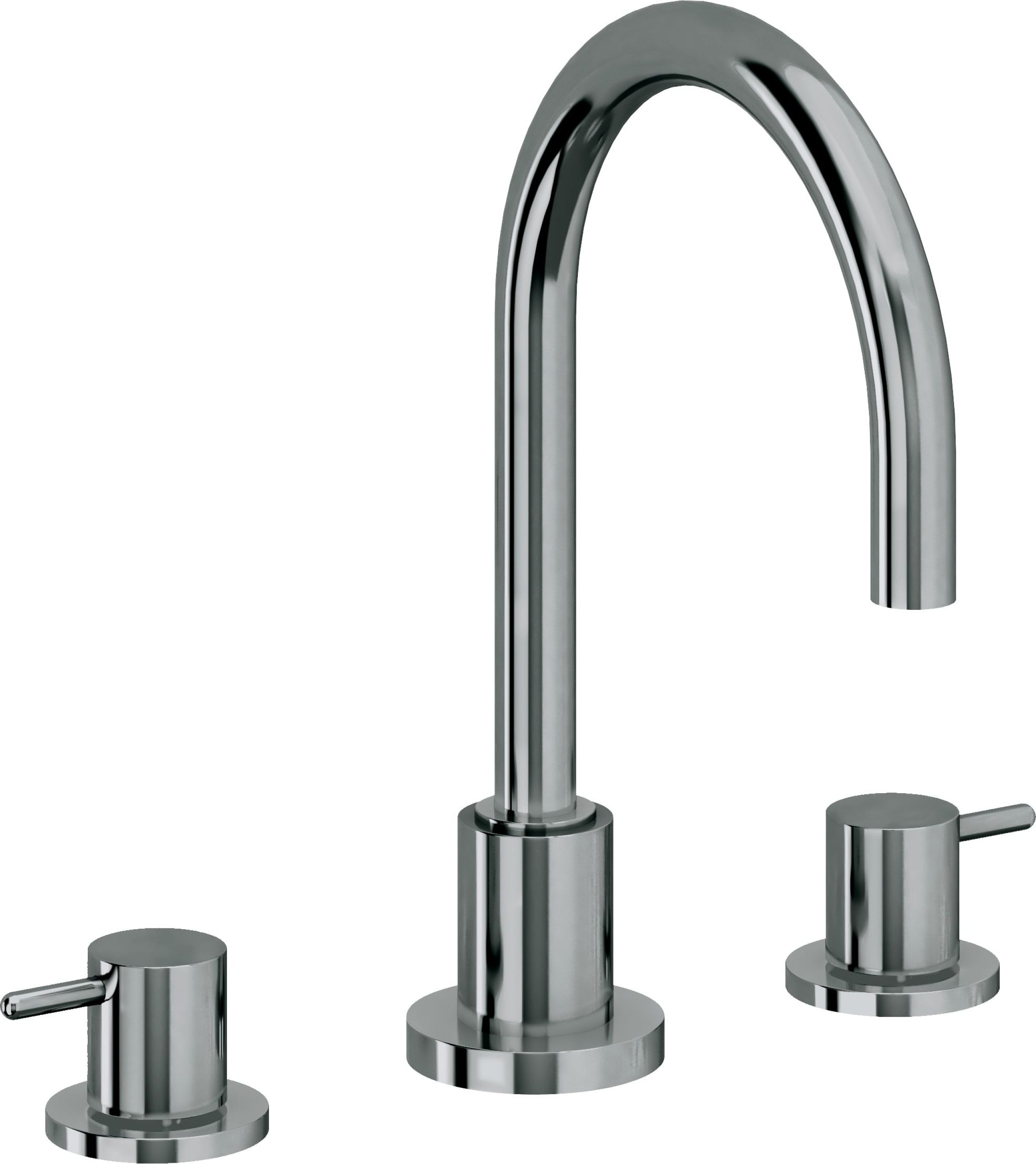 California Faucets - 6202ZBF-BLKN - 8" Widespread Lavatory Faucet with Completely Finished ZeroDrain - Black Nickel (PVD) - Avalon