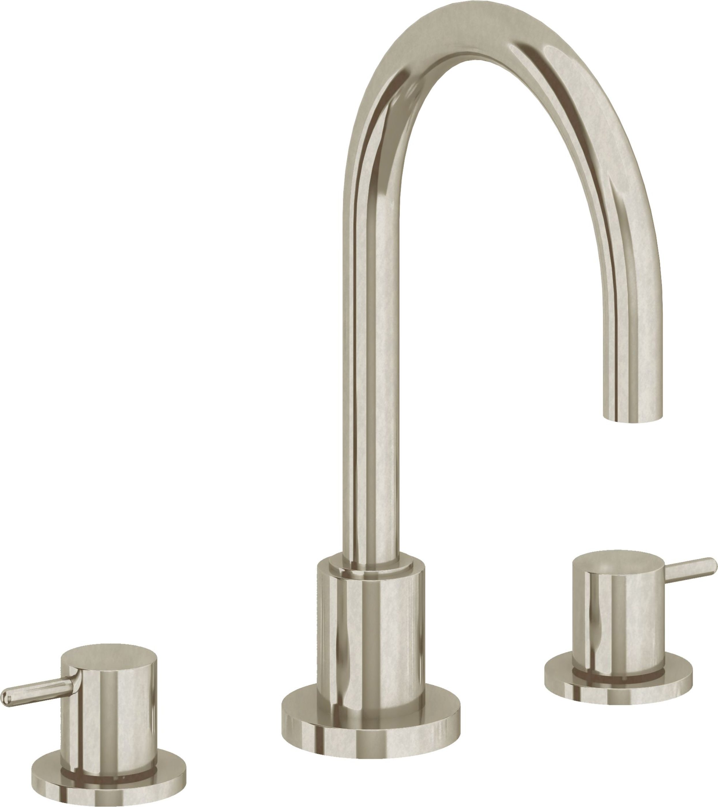 California Faucets - 6202ZB-BNU - 8" Widespread Lavatory Faucet with ZeroDrain - Burnished Nickel Uncoated - Avalon