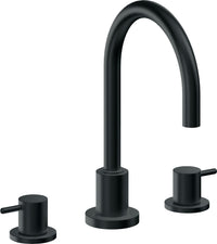 California Faucets - 6202ZBF-CB - 8" Widespread Lavatory Faucet with Completely Finished ZeroDrain - Carbon (PVD) - Avalon