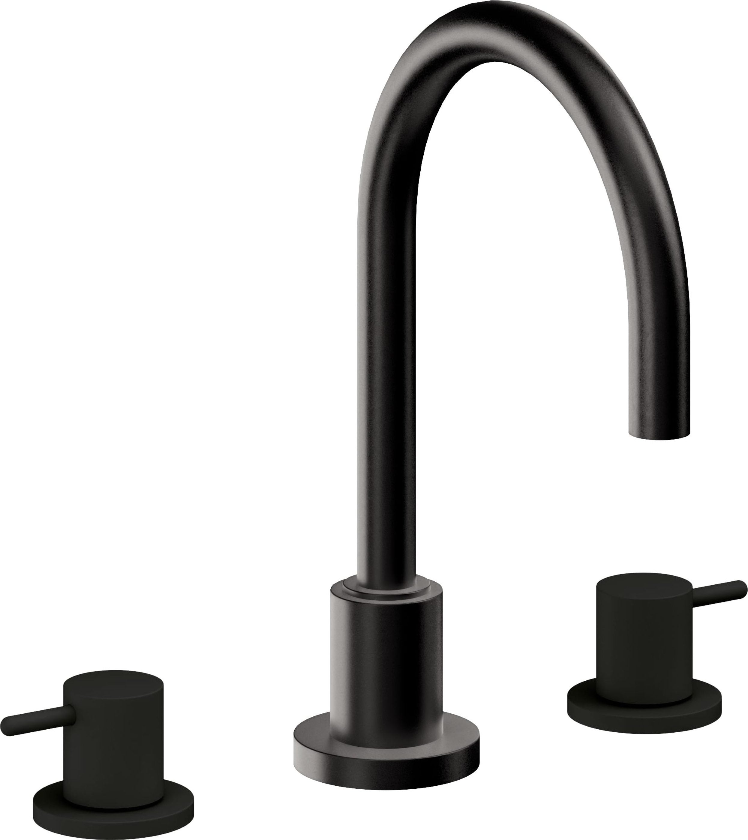 California Faucets - 6202ZB-MBLK - 8" Widespread Lavatory Faucet with ZeroDrain - Matte Black - Avalon