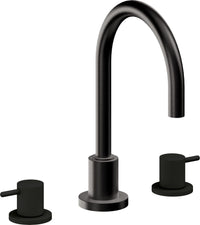 California Faucets - 6202ZBF-MBLK - 8" Widespread Lavatory Faucet with Completely Finished ZeroDrain - Matte Black - Avalon