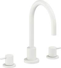 California Faucets - 6202ZB-MWHT - 8" Widespread Lavatory Faucet with ZeroDrain - Matte White - Avalon