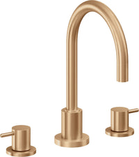 California Faucets - 6202ZBF-SBZ - 8" Widespread Lavatory Faucet with Completely Finished ZeroDrain - Satin Bronze (PVD) - Avalon