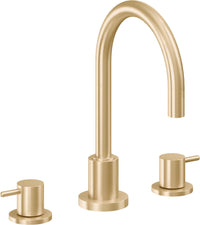 California Faucets - 6202ZBF-SB - 8" Widespread Lavatory Faucet with Completely Finished ZeroDrain - Satin Brass (PVD) - Avalon