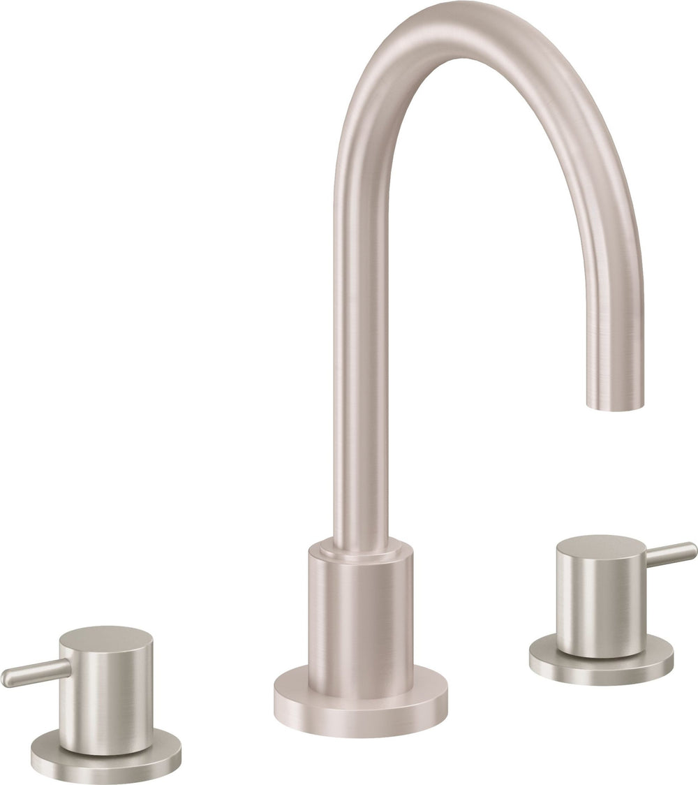 California Faucets - 6202ZB-SN - 8" Widespread Lavatory Faucet with ZeroDrain - Satin Nickel  - Avalon