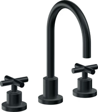 California Faucets - 6502ZB-CB - 8" Widespread Lavatory Faucet with ZeroDrain - Carbon (PVD) - Tiburon