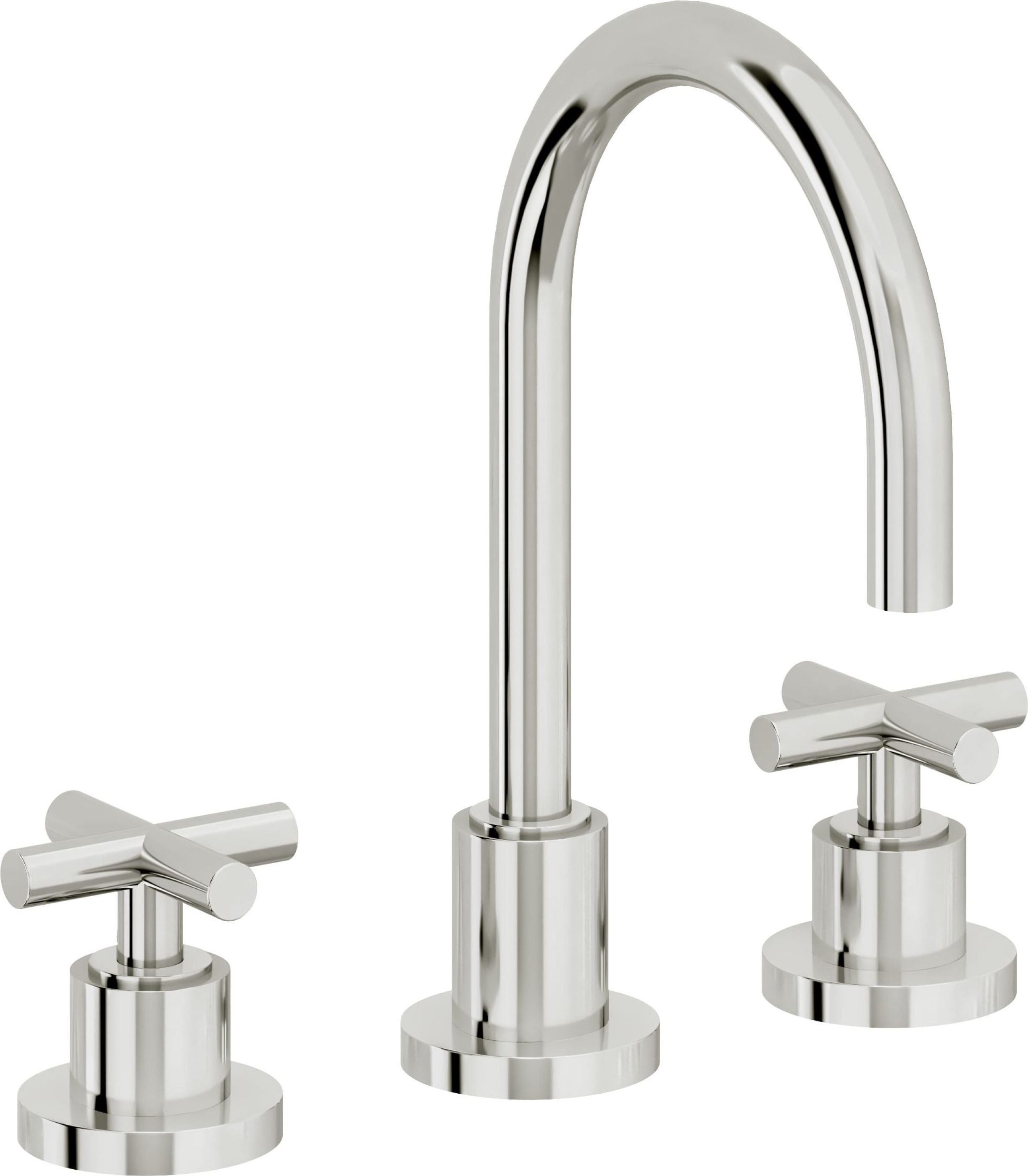 California Faucets - 6502ZBF-PC - 8" Widespread Lavatory Faucet with Completely Finished ZeroDrain - Polished Chrome - Tiburon