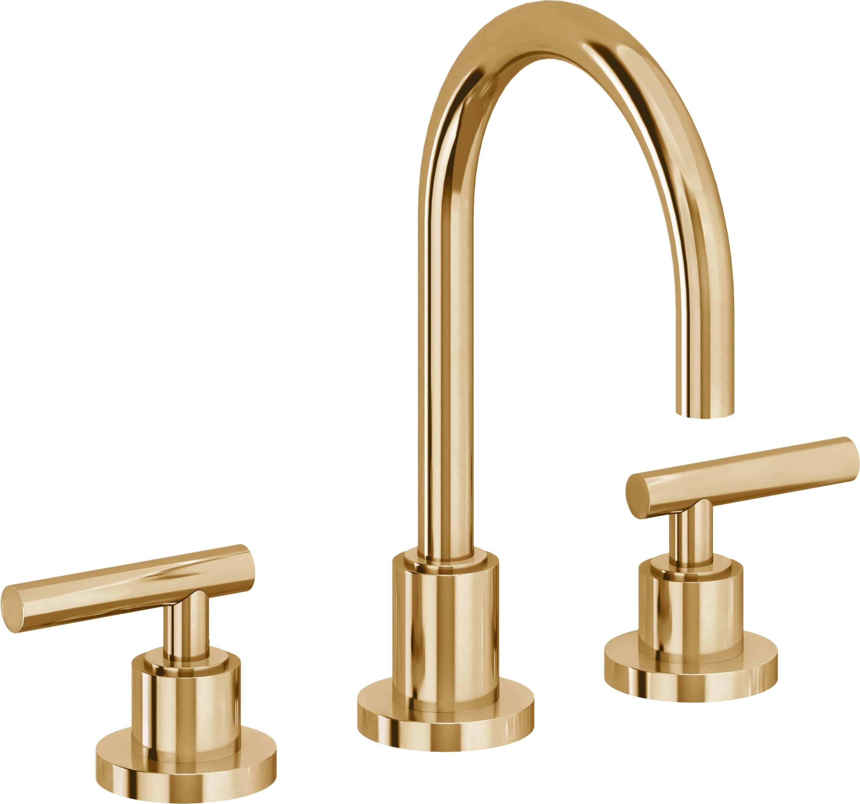 California Faucets - 6602ZB-FRG - 8" Widespread Lavatory Faucet with ZeroDrain - French Gold (PVD) - Tiburon