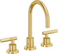 California Faucets - 6602ZB-LPG - 8" Widespread Lavatory Faucet with ZeroDrain - Lifetime Polished Gold (PVD) - Tiburon