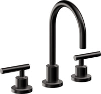 California Faucets - 6602ZB-MBLK - 8" Widespread Lavatory Faucet with ZeroDrain - Matte Black - Tiburon