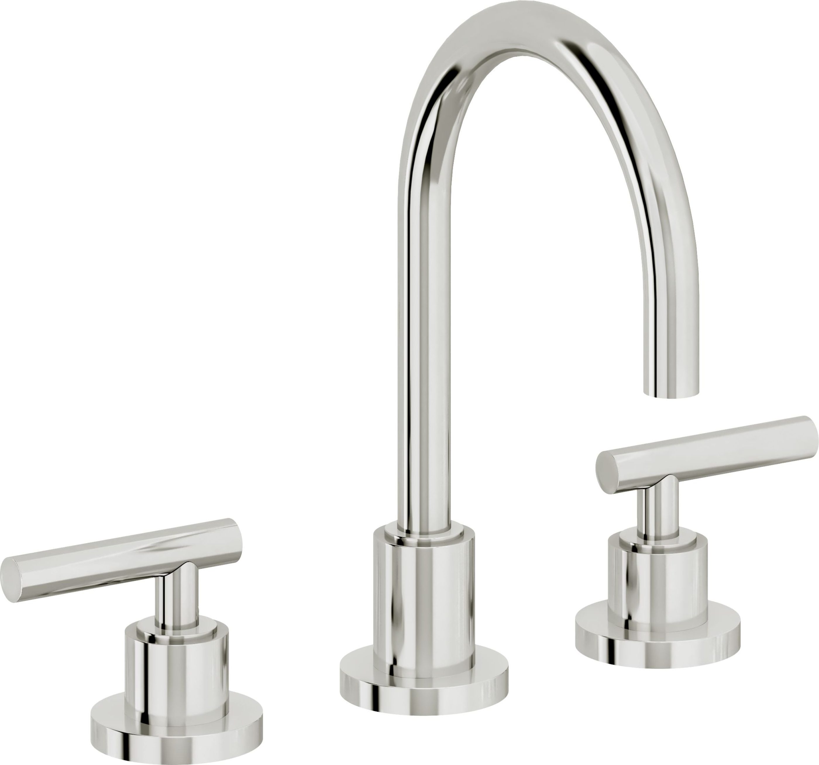 California Faucets - 6602ZBF-PC - 8" Widespread Lavatory Faucet with Completely Finished ZeroDrain - Polished Chrome - Tiburon