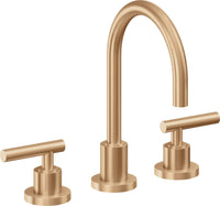 California Faucets - 6602ZBF-SBZ - 8" Widespread Lavatory Faucet with Completely Finished ZeroDrain - Satin Bronze (PVD) - Tiburon