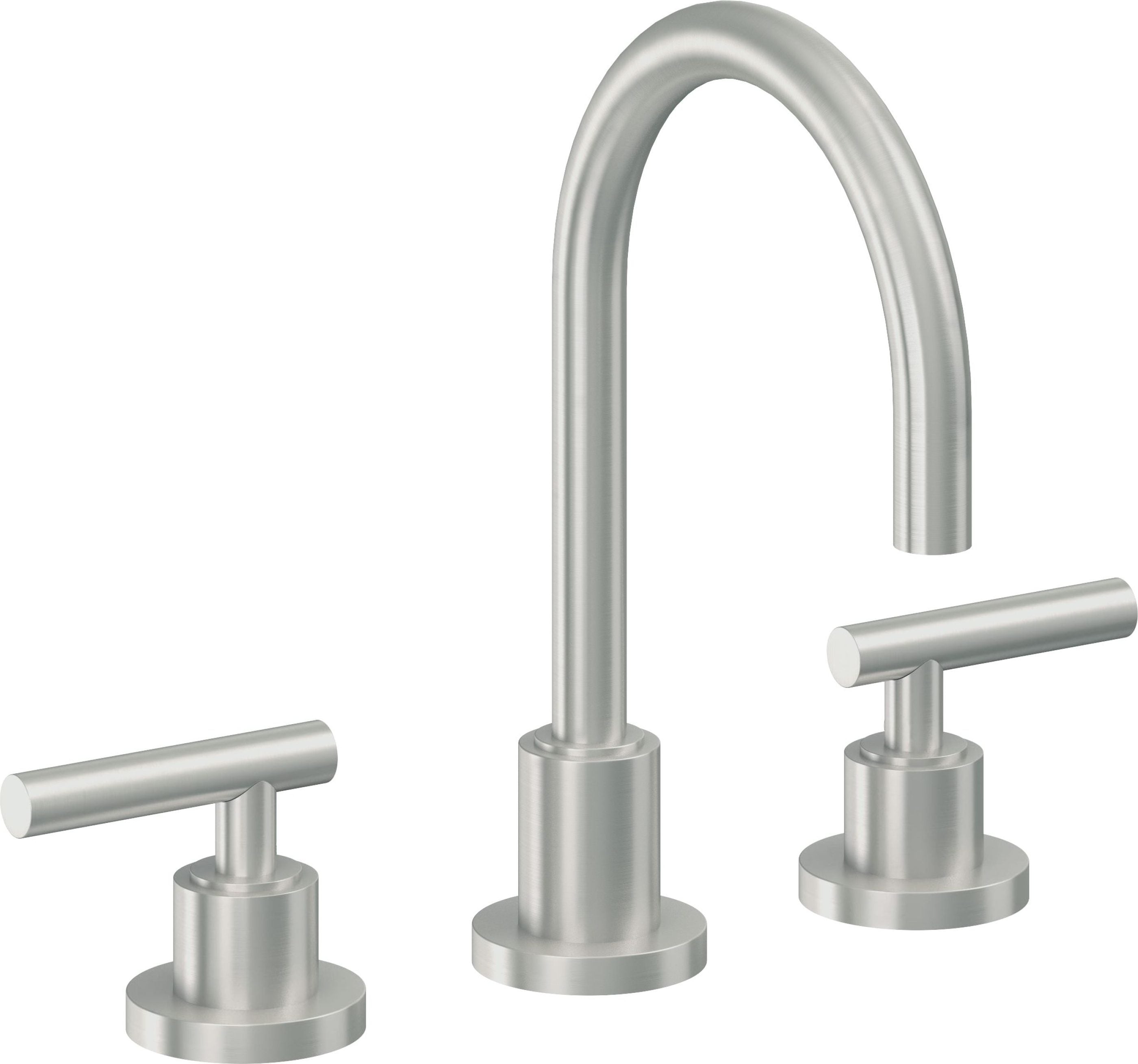 California Faucets - 6602ZB-SC - 8" Widespread Lavatory Faucet with ZeroDrain - Satin Chrome (PVD) - Tiburon