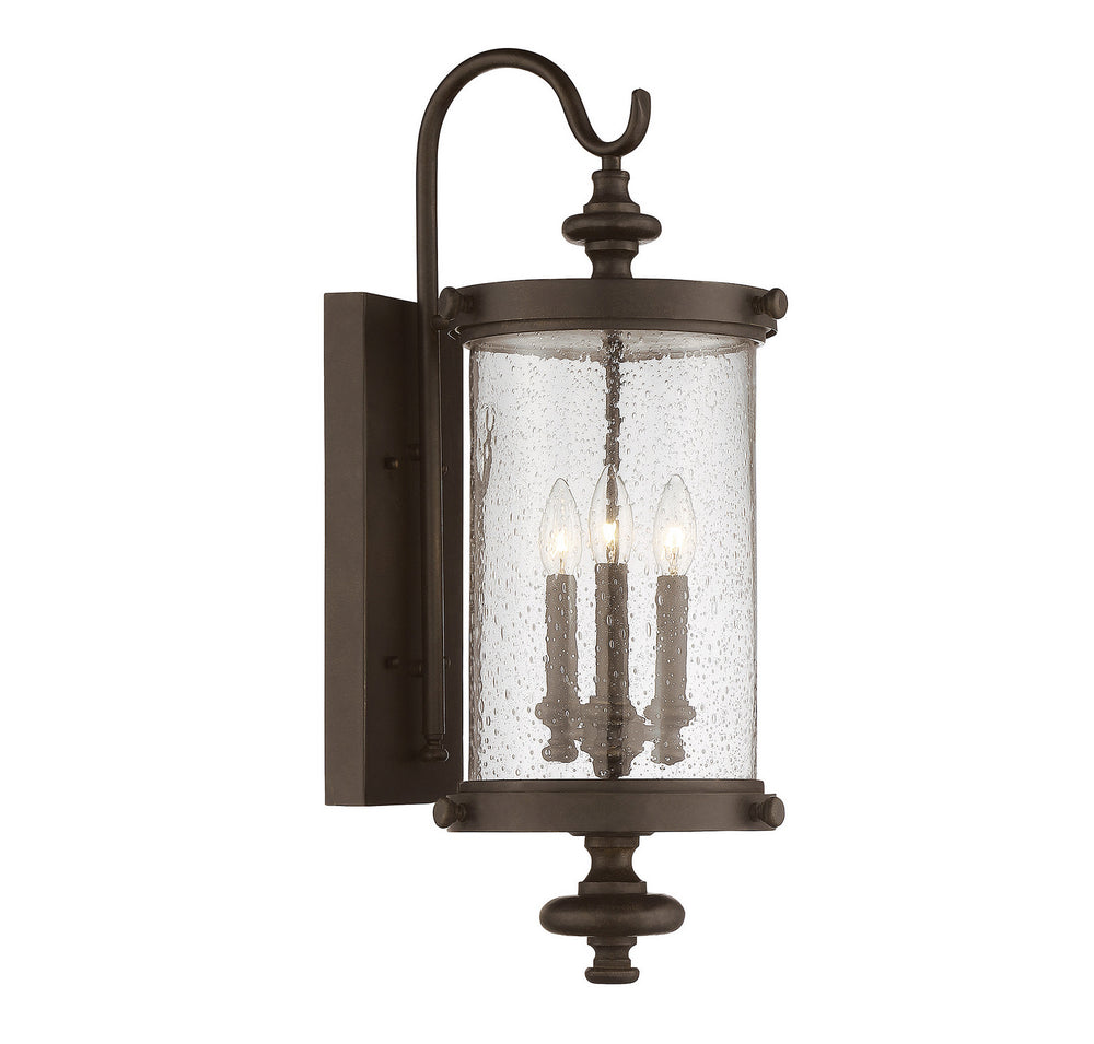 Savoy House - 5-1221-40 - Three Light Wall Lantern - Palmer - Walnut Patina