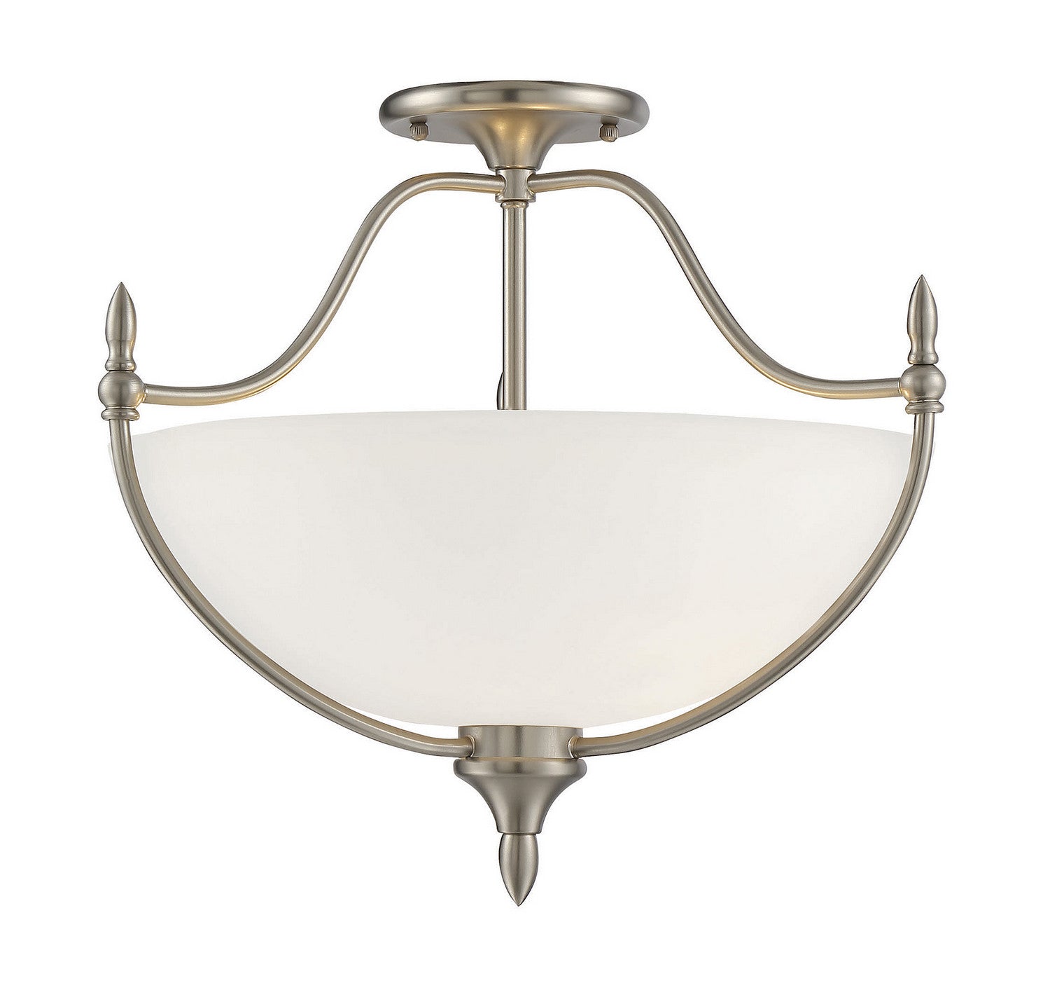 Savoy House - 6-1005-3-SN - Three Light Semi-Flush Mount - Herndon - Satin Nickel