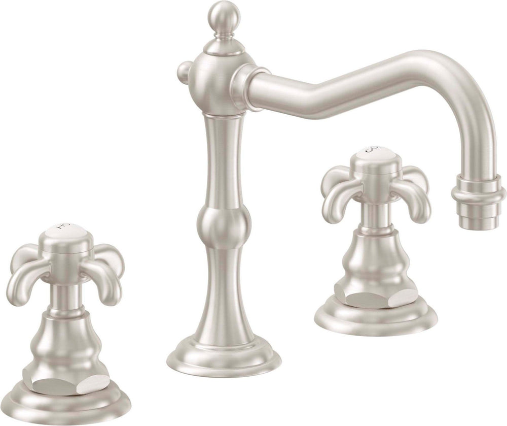 California Faucets - 6102XD-SN - 8" Widespread Lavatory Faucet - Satin Nickel  - Salinas