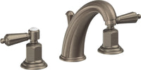 California Faucets - 6802ZBF-ANF - 8" Widespread Lavatory Faucet with Completely Finished ZeroDrain - Antique Nickel Flat - San Clemente