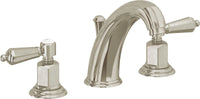 California Faucets - 6802ZB-BNU - 8" Widespread Lavatory Faucet with ZeroDrain - Burnished Nickel Uncoated - San Clemente