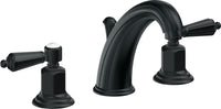 California Faucets - 6802ZBF-CB - 8" Widespread Lavatory Faucet with Completely Finished ZeroDrain - Carbon (PVD) - San Clemente