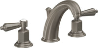 California Faucets - 6802ZBF-GRP - 8" Widespread Lavatory Faucet with Completely Finished ZeroDrain - Graphite (PVD) - San Clemente