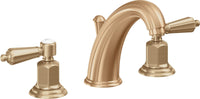 California Faucets - 6802ZBF-SBZ - 8" Widespread Lavatory Faucet with Completely Finished ZeroDrain - Satin Bronze (PVD) - San Clemente