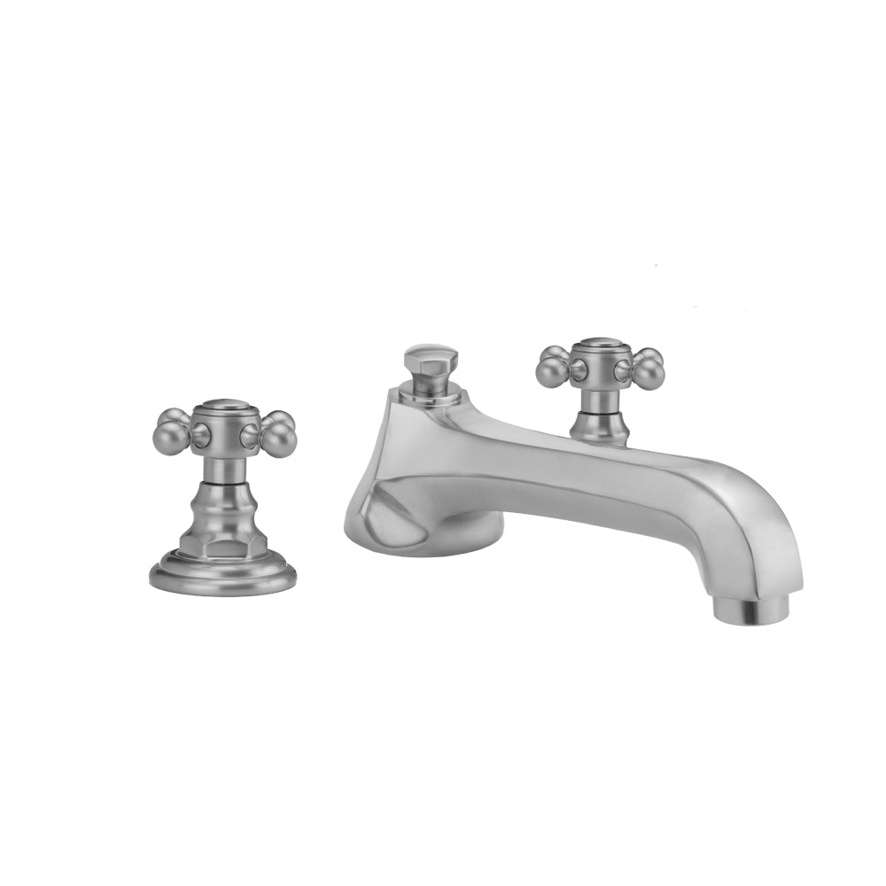 Westfield Roman Tub Set with Low Spout and Ball Cross Handles in Multiple Finishes