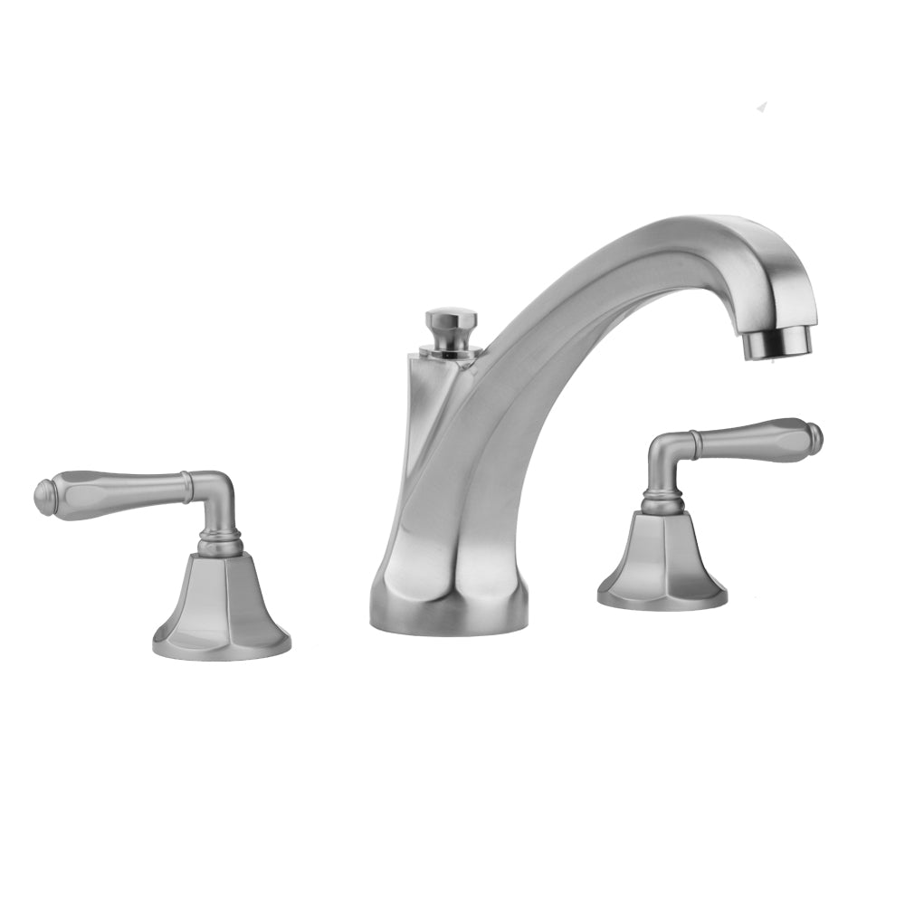 Astor Roman Tub Set with High Spout and Smooth Lever Handles in Multiple Finishes