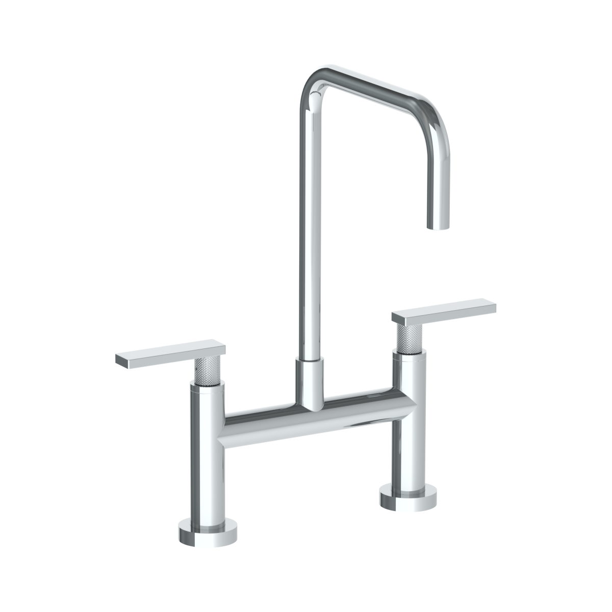 Deck Mounted Bridge Square Top Kitchen Faucet