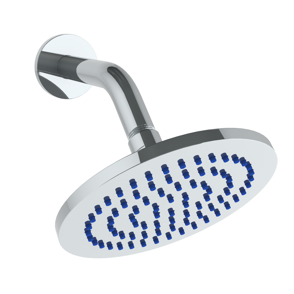 Wall Mounted Showerhead, 6"Dia, With 6" Arm And Flange