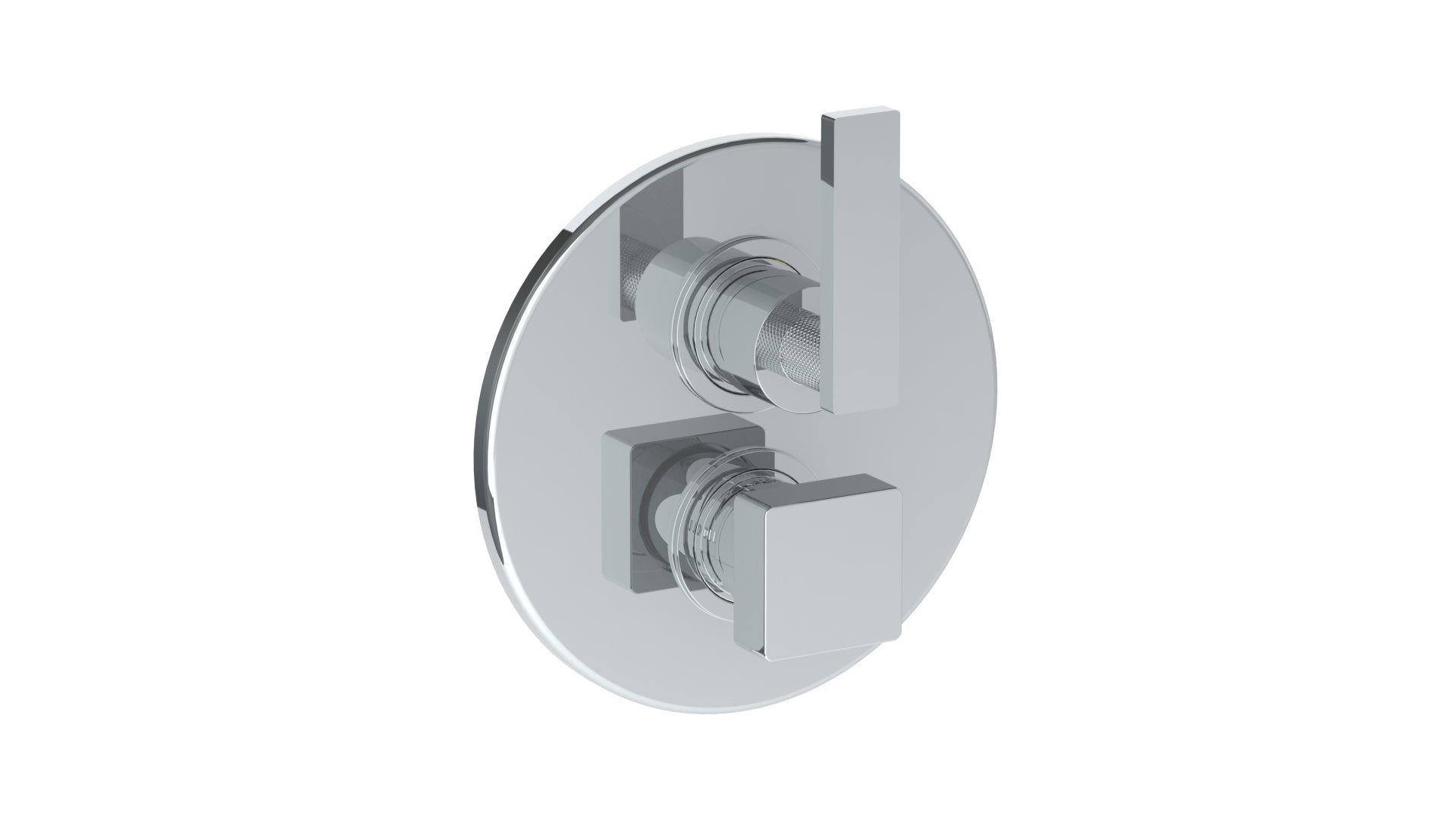 Wall Mounted Thermostatic Shower Trim With Built-In Control, 7 1/2" Dia.