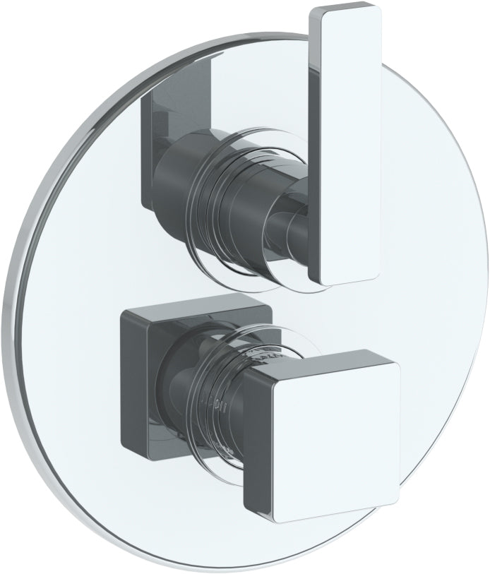 Wall Mounted Thermostatic Shower Trim With Built-In Control, 7 1/2" Dia.